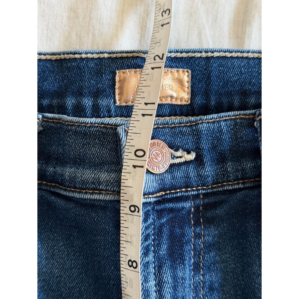 Mother Lil' Hustler Ankle Jeans Womens 30 Cropped Kick Flare High Rise Denim - Picture 10 of 11